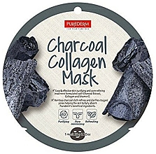 Düfte, Parfümerie und Kosmetik Feuchtigkeitsspendende Tuchmaske für das Gesicht mit Aktivkohle - Purederm Charcoal Collagen Mask