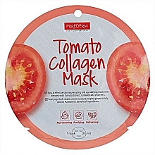 Verjüngende Tuchmaske für das Gesicht mit Tomatenextrakt - Purederm Tomato Collagen Mask — Bild N1