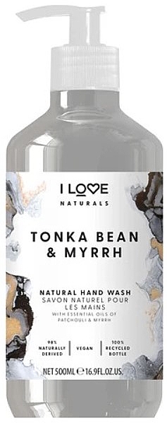 Feuchtigkeitsspendende flüssige Handseife mit Tonkabohne und Myrrhe - I Love Naturals Tonka Bean & Myrrh Hand Wash — Bild N1