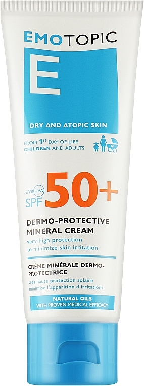 Sonnenschützende Mineral-Creme zur Minimierung von Hautirritationen für Körper und Gesicht SPF 50+ - Pharmaceris Emotopic Mineral Protection Cream SPF 50+ — Bild N1