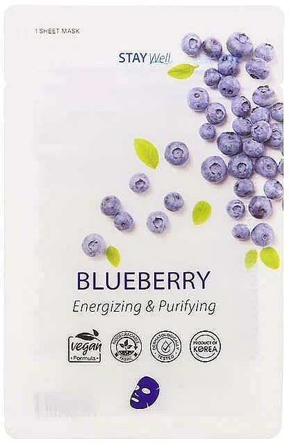 Vitalisierende und reinigende Gesichtsmaske mit Blaubeere - Stay Well Blueberry Face Mask — Bild N1