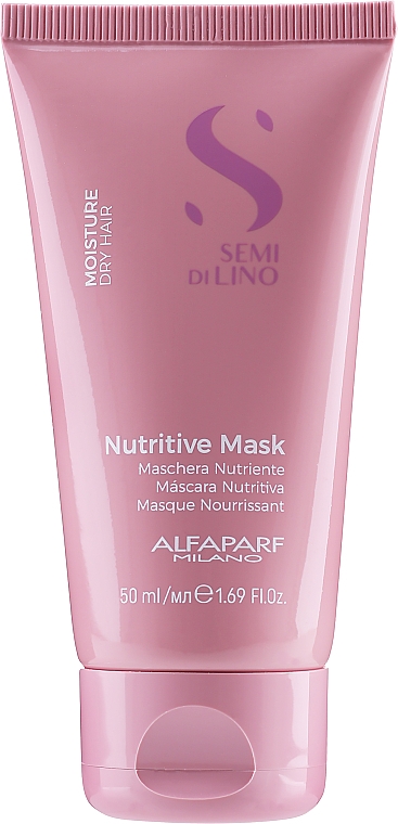 GESCHENK! Maske für trockenes Haar - Alfaparf Semi Di Lino Moisture Nutritive Mask — Bild N1