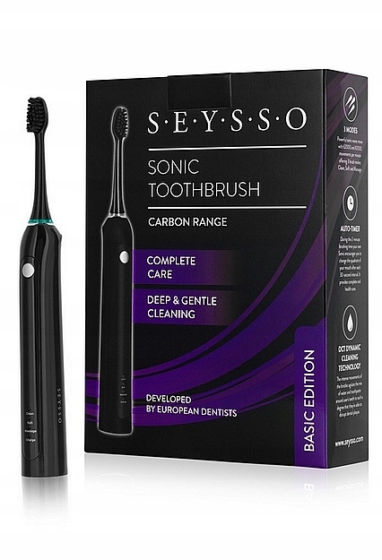 Schallzahnbürste schwarz - Seysso Carbon Sonic Toothbrush  — Bild N1