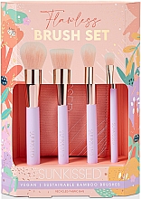 Düfte, Parfümerie und Kosmetik Make-up-Pinsel-Set - Sunkissed Flawless Brush Set (Make-up Pinsel 4 St. + Kosmetiketui 1 St.)