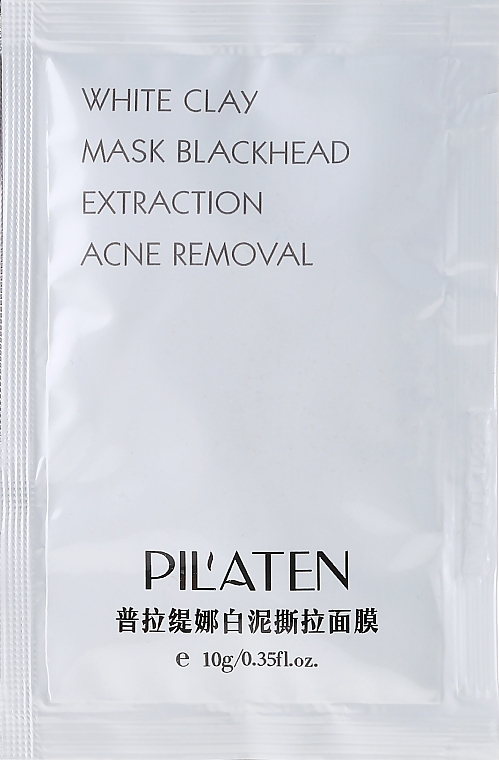 Gesichtsmaske mit weißew Ton gegen Akne - Pil'Aten White Clay Mask Blackhead Extraction Acne Removal (Probe)