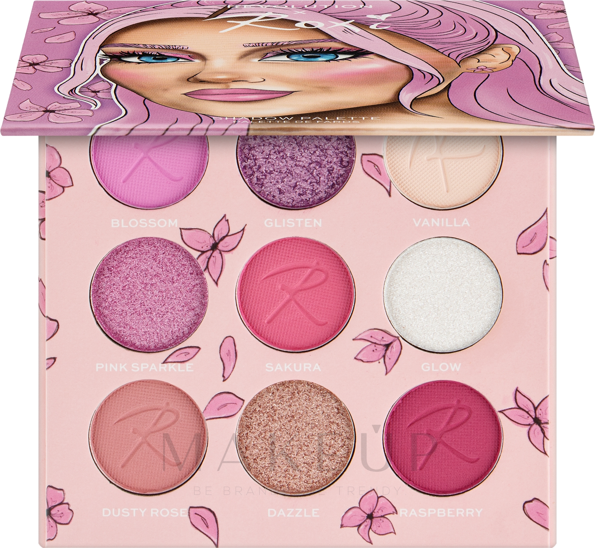 Lidschatten-Palette - Makeup Revolution x Roxi Cherry Blossom Eyeshadow Palettes — Bild 9 x 0.65 g