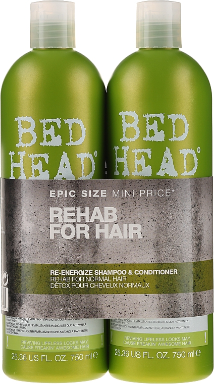 Haarpflegeset - Tigi Bed Head Rehab For Hair Kit (Shampoo 750ml + Conditioner 750ml) — Bild N1