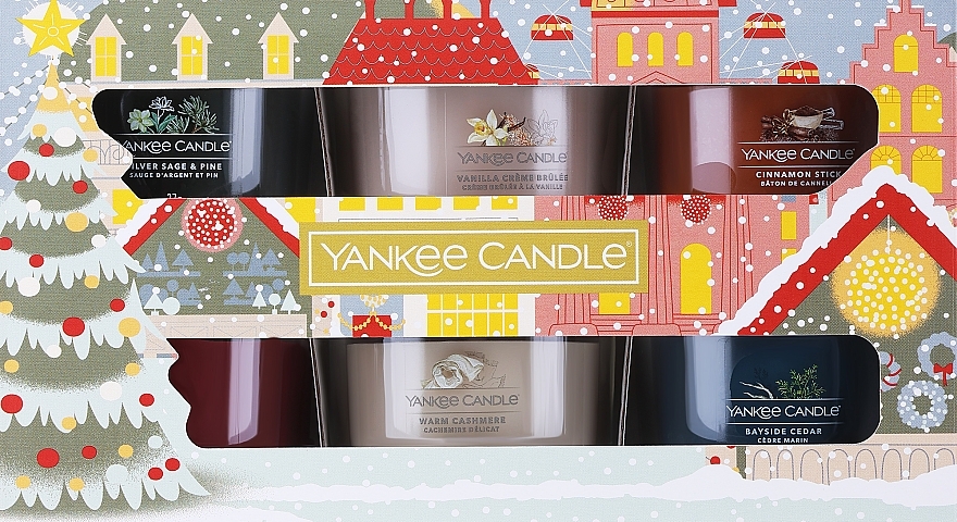 Set - Yankee Candle Advent 6 Filled Votives Christmas Gift Set (Kerze 6x37 g) — Bild N1