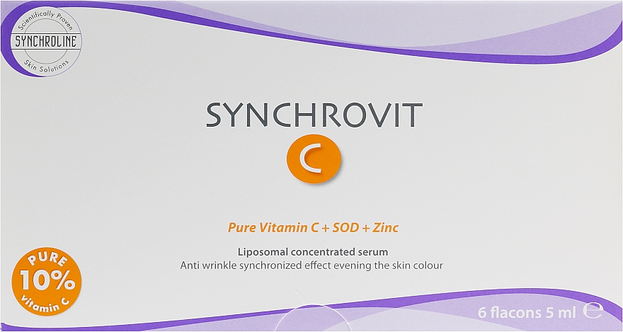 Anti-Falten Gesichtsserum mit Vitamin C, SOD und Zink - Synchroline Synchrovit C Serum — Bild N3