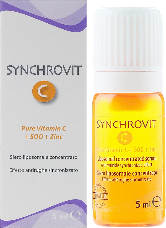 Anti-Falten Gesichtsserum mit Vitamin C, SOD und Zink - Synchroline Synchrovit C Serum — Bild N1