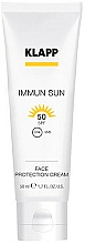 Düfte, Parfümerie und Kosmetik Sonnenschutzcreme für das Gesicht SPF 50 - Klapp Immun Sun Face Protection Cream SPF50