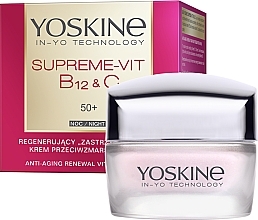 Revitalisierende Anti-Falten Nachtcreme 50+ - Yoskine Supreme-Vit B12 & C Anti-Aging Renewal Vitamin Face Cream — Bild N1