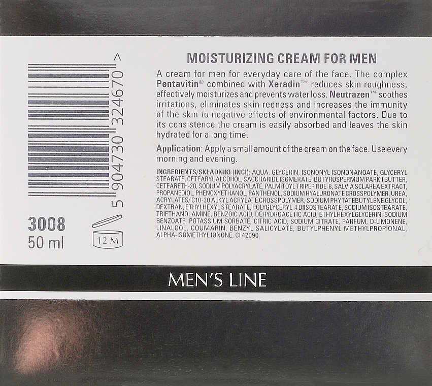 Feuchtigkeitsspendende Gesichtscreme für Männer - Clarena Men’s Line Power Hydro Cream — Bild N3