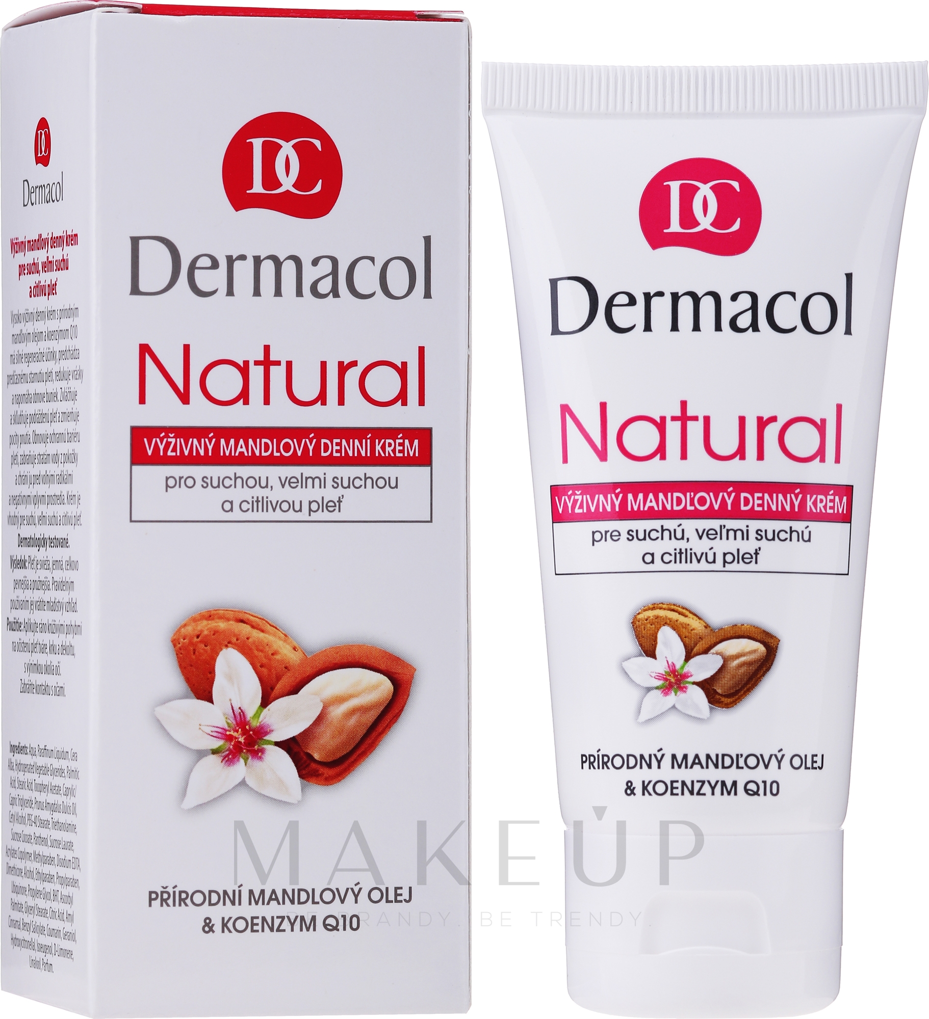 Pflegende Tagescreme mit Mandelöl und Coenzym Q10 - Dermacol Natural Almond Day Cream Tube — Bild 50 ml