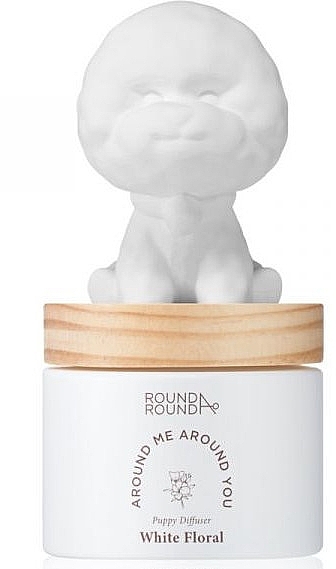 Raumerfrischer - Round A‘Round Puppy Fluffy Bichon White Floral — Bild N1