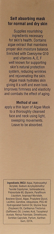 Feuchtigkeitsspendende Gesichtsmaske mit Algenextrakt - Ava Laboratorium Beauty Home Care Moisturizing Algae Mask — Bild N3