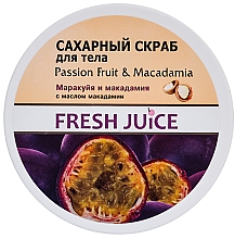 Düfte, Parfümerie und Kosmetik Zuckerpeeling für den Körper Passionsfrucht & Macadamia - Fresh Juice Passion Fruit & Macadamia