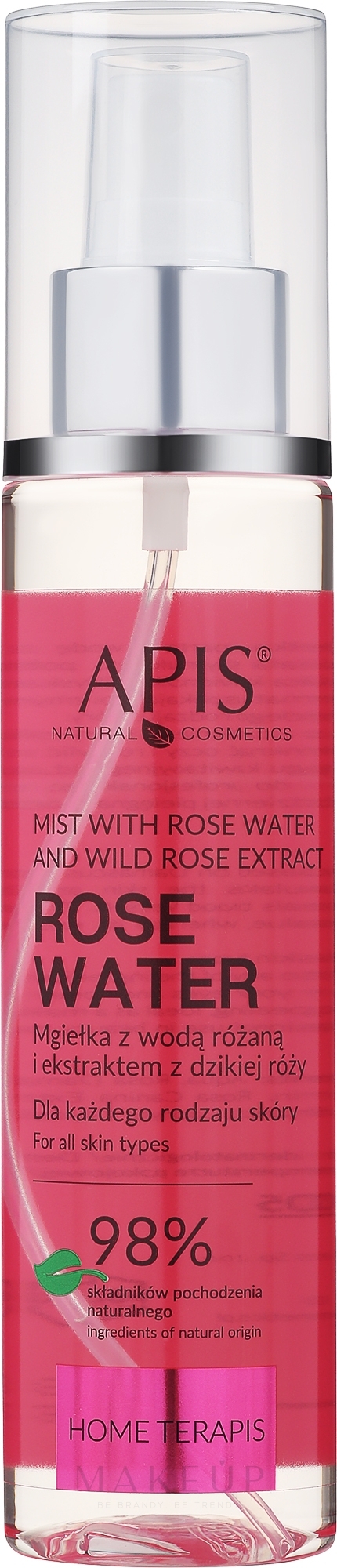 Beruhigendes Gesichtsspray mit Rosenwasser und Wildrosenextrakt - Apis Professional Home terApis Mist Rose & Wild Rose Extract — Foto 150 ml