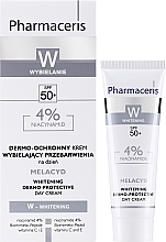 Aufhellende und schützende Tagescreme für das Gesicht mit Niacinamid SPF 50+ - Pharmaceris W Whitening Dermo-Protective Day Cream — Bild N2