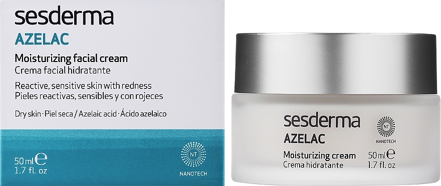 Feuchtigkeitsspendende Gesichtscreme - SesDerma Laboratories Azelac Moisturizing Cream — Bild N2