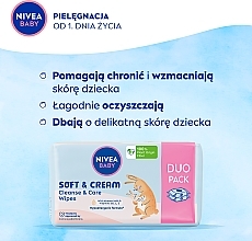 Biologisch abbaubare Tücher 2x57 St. - Nivea Baby Soft & Cream — Bild N2