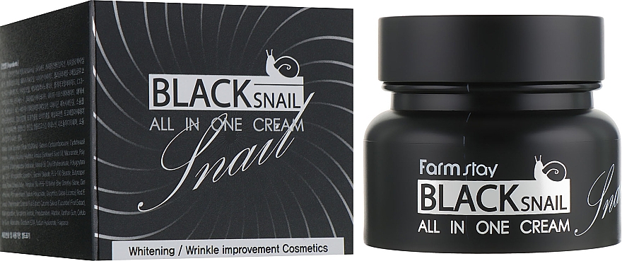 Multifunktionale Gesichtscreme mit schwarzem Schneckenmucin - FarmStay All-In-One Black Snail Cream — Bild N1