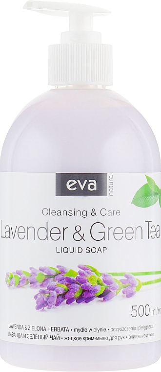 Flüssige Creme-Seife mit Lavendel und grünem Tee - Eva Natura — Bild N1