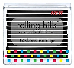 Düfte, Parfümerie und Kosmetik Haargummis schwarz 12 St. - Rolling Hills Classic Hair Rings Black