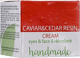 Düfte, Parfümerie und Kosmetik Augen-, Gesichts- und Dekolletécreme mit Kaviarextrakt und Harz - Hristina Cosmetics Handmade Caviar & Cedar Resin Cream