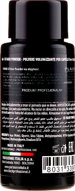 Haarpuder für mehr Volumen - Black Professional Line 3D Hair Powder — Bild N2