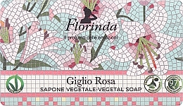 Seife rosa Lilie - Florinda Mosaici Italiani Vegetal Soap — Bild N1