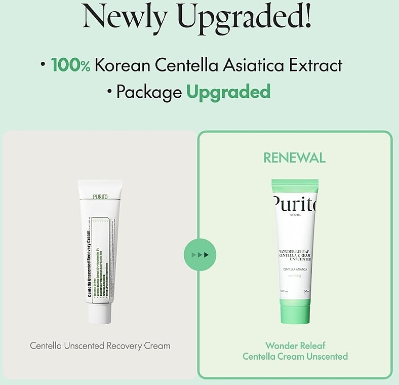 Beruhigende Creme mit Centella Asiatica - Purito Seoul Wonder Releaf Centella Cream Unscented  — Bild N3