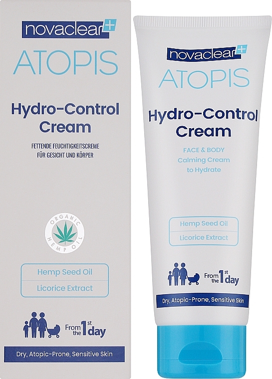 Feuchtigkeitsspendende Gesichts- und Körpercreme für trockene, atopische und empfindliche Haut - Novaclear Atopis Hydro-Control Cream — Foto N3