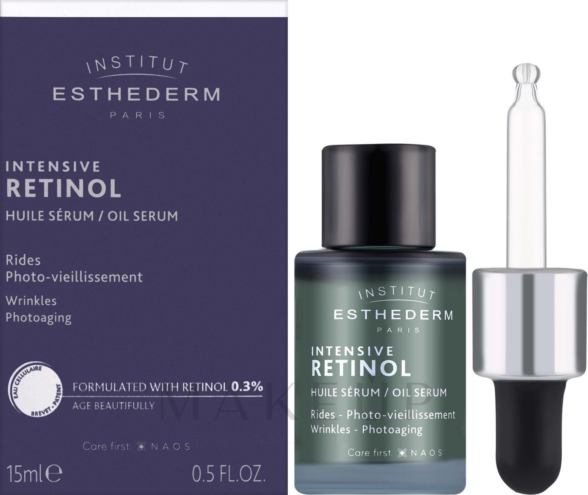 Intensives Anti-Falten Gesichtsserum mit Retinol - Institut Esthederm Intensive Retinol Oil Serum — Bild 15 ml