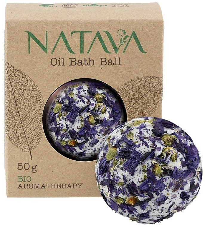 Badebombe Malve - Natava Oil Bath Ball Mallow — Bild N1