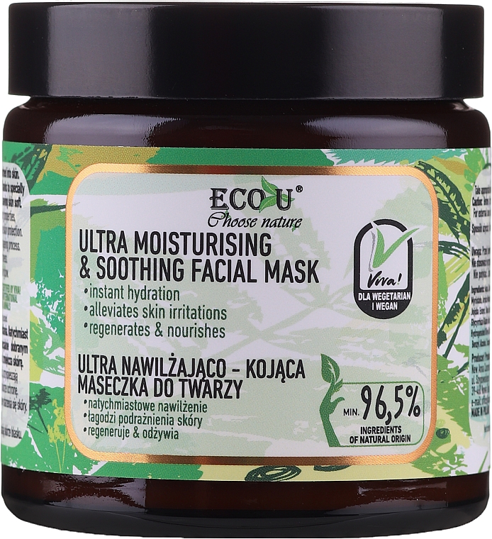 Beruhigende und feuchtigkeitsspendende Gesichtsmaske - Eco U Choose Nature Ultra Moisturing & Soothing Face Mask — Bild N2