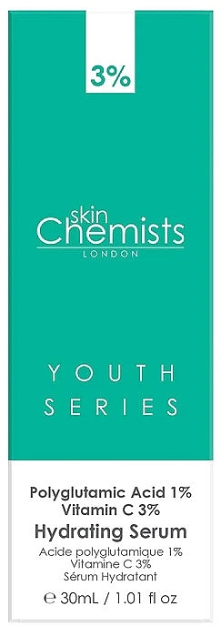 Gesichtsserum - Skin Chemists Youth Series Polyglutamic Acid 1%, Vitamin C 3% Hydrating Serum — Bild N3