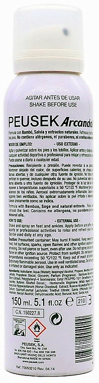 Fußspray - Peusek Arcandol Refreshing And Relaxing Feet Spray — Bild N2