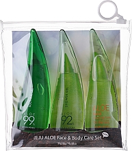 Düfte, Parfümerie und Kosmetik Körperpflegeset - Holika Holika Aloe Face And Body Care Set (Reinigungsschaum für Gesicht 55ml + Beruhigungsgel 55ml + Duschgel 55ml)