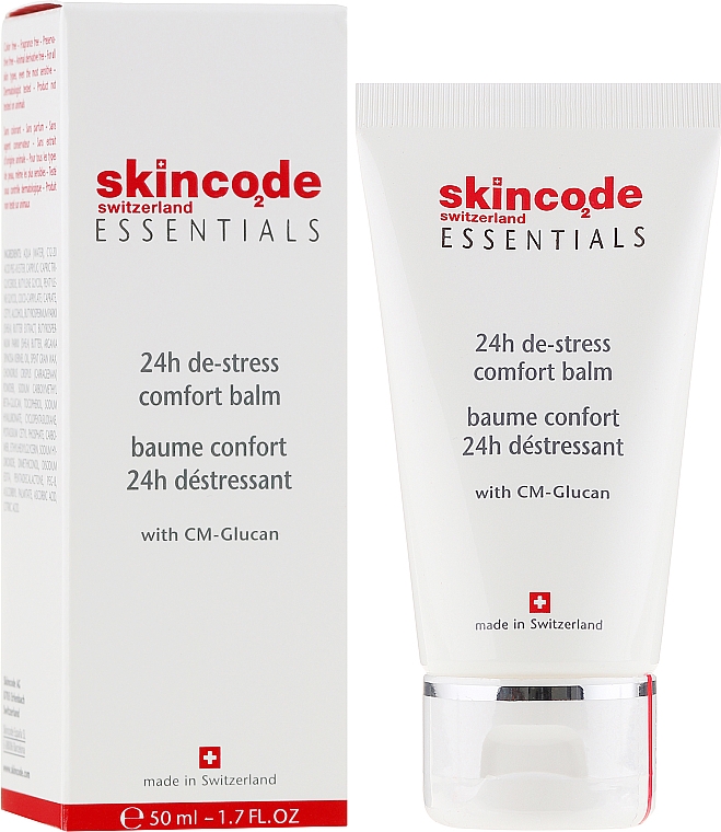 Intensiv beruhigender und feuchtigkeitsspendender Gesichtsbalsam für tockene, sehr trockene und empfindliche Haut - Skincode Essentials 24h De-stress Comfort Balm — Bild N1
