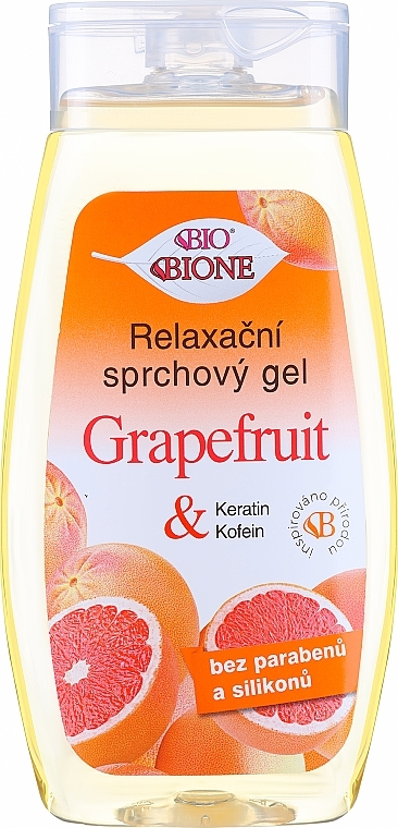 Sanftes Duschgel mit Keratin, Koffein und Grapefruitduft - Bione Cosmetics Bio Grapefruit Relaxing Shower Gel — Bild N1