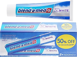 Düfte, Parfümerie und Kosmetik Zahnpasta 3D White Delicate White 2 St. - Blend-a-med 3D White Delicate White Toothpaste (Zahnpasta 2x100ml)