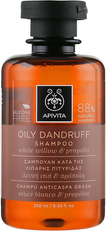 Anti-Schuppen Shampoo mit weißer Weide und Propolis - Apivita Shampoo For Oily Dandruff With White Willow Propolis — Bild N1