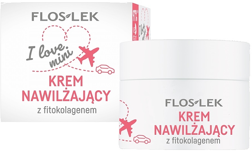 Feuchtigkeitsspendende Gesichtscreme mit Phytokollagen - Floslek I Love Mini Moisturising Cream With Phytocollagen — Bild N1