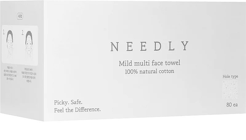 Weiche und reinigende Gesichtstücher - Needly Mild Multi Face Towel — Bild N1