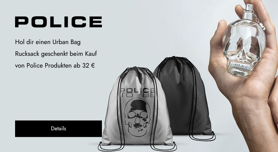Hol dir einen Urban Bag Rucksack geschenkt beim Kauf von Police Produkten ab 32 €