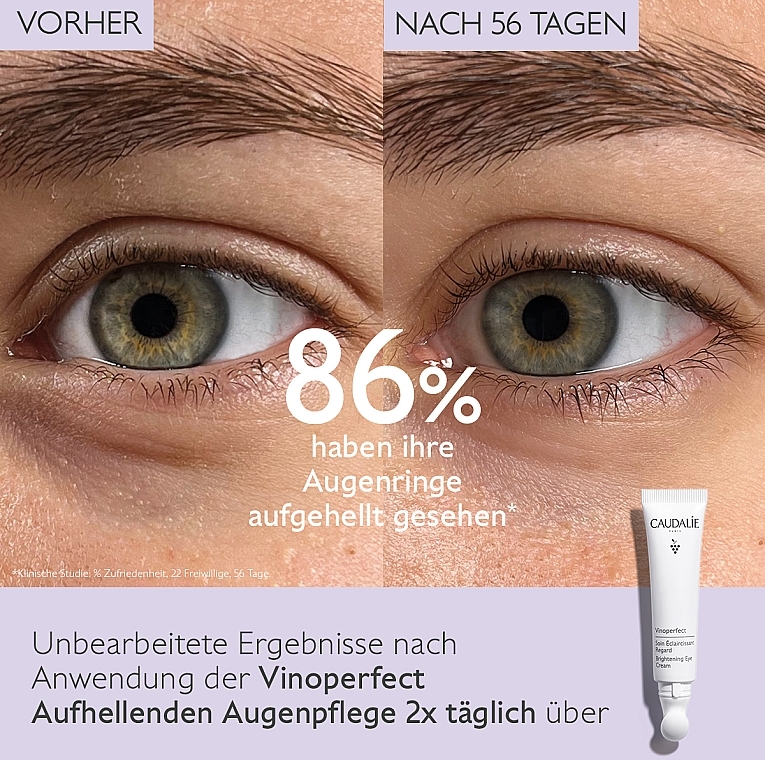 Aufhellende Augencreme - Caudalie Vinoperfect Brightening Eye Cream — Bild N3