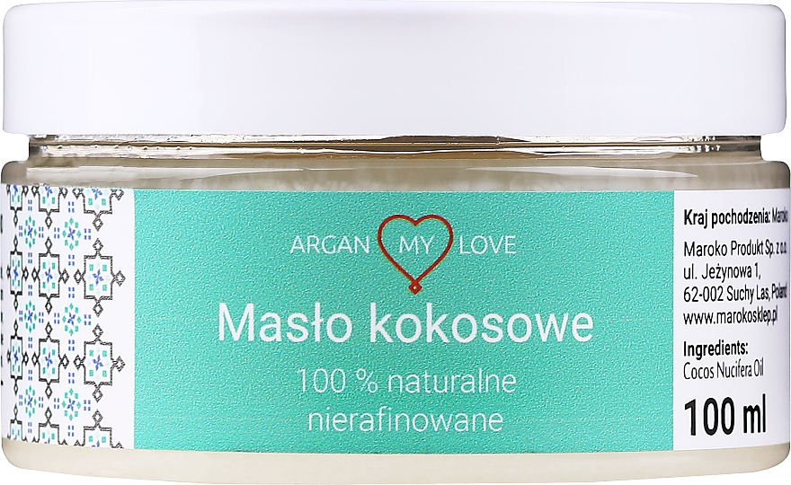 Natürliches unraffiniertes Kokosöl für Körper und Haare - Argan My Love Coconut Oil — Bild N1
