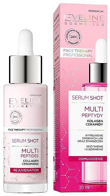 Gesichtsserum - Eveline Face Therapy Proffesional Serum Shot Multi Peptydy — Bild N2
