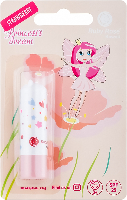 Lippenbalsam für Kinder mit Erdbeergeschmack - Ruby Rose Princess's Dream — Bild N1